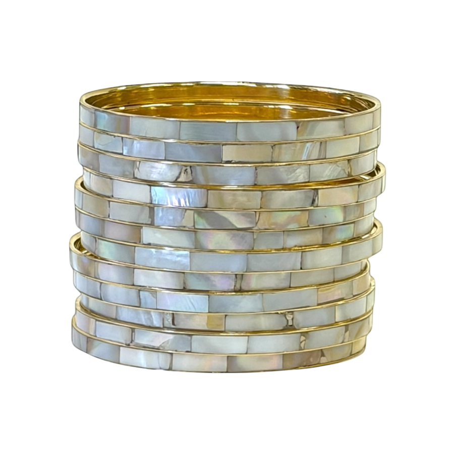 Opal Tile Bangle Set