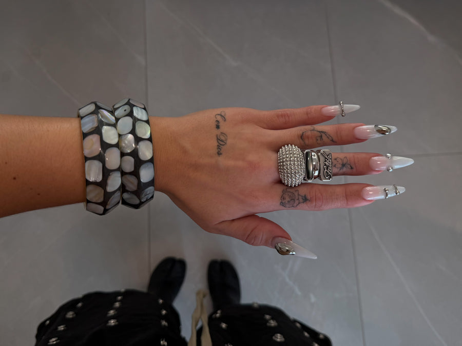 Moon Tile Bangle Set