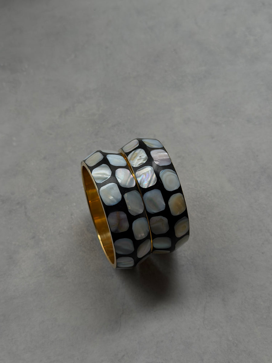 Moon Tile Bangle Set