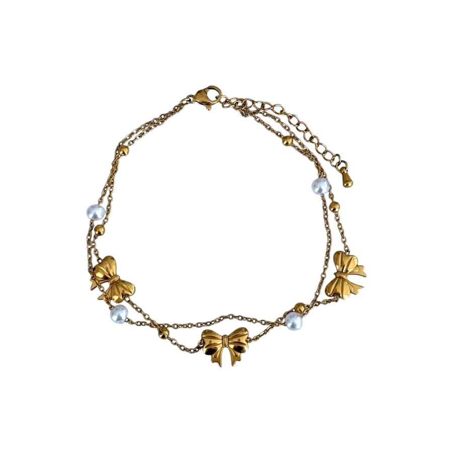 Perlita Bow Anklet
