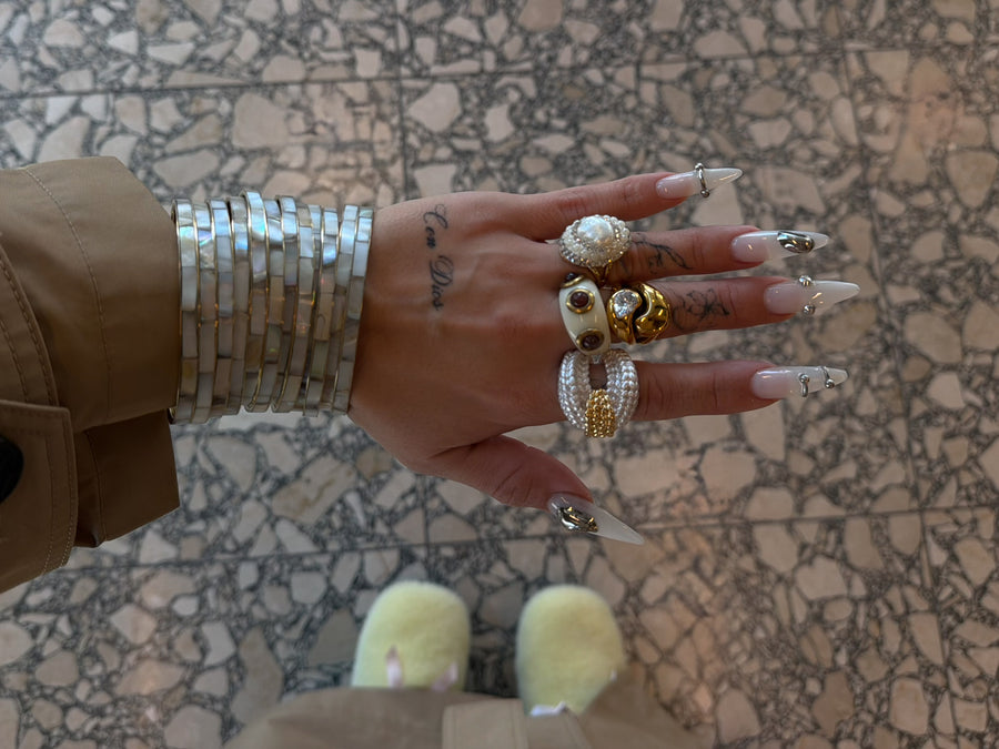 Opal Tile Bangle Set