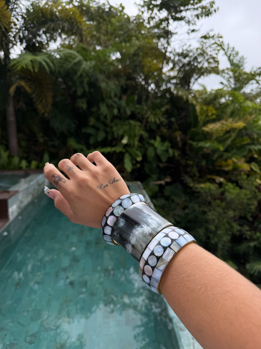 Moon Tile Bangle Set